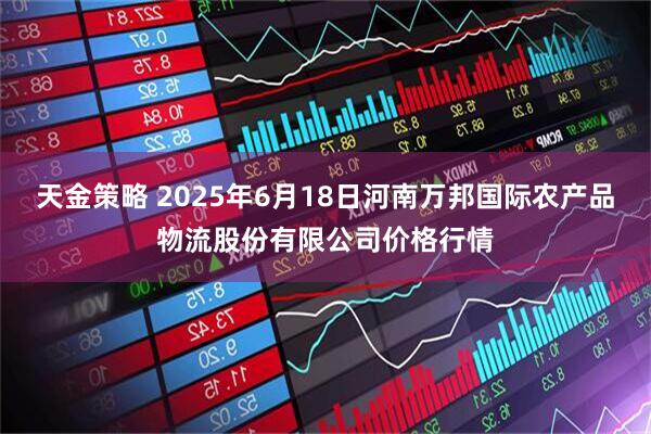 天金策略 2025年6月18日河南万邦国际农产品物流股份有限公司价格行情